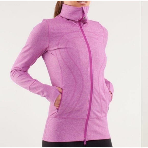 Lululemon In Stride Full Zip Jacket Heathered Ultra Violet Pink 2 Long‎ - Picture 11 of 13